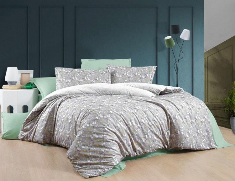 Постельное белье из ранфорса SAREV BAZAAR N137 BLOSSOM V1-GRI 50х70 (2шт) евро