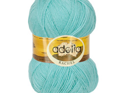 Пряжа ADELIA RACHEL №09 светло-бирюзовая 90% шерсть, 10% полиэстер, 5 шт х 100 гр, 400 м +/- 15 м