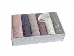 Набор кухонных полотенец махровых хлопковых KARVEN HM714 BUKET V8 30х50 (6шт)