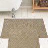 Набор ковриков для ванной хлопковый KARVEN KV422 PARKE бежевый 50х60 (1шт), 60х100 (1шт)