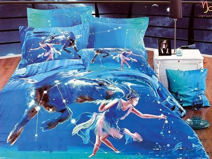 Постельное белье из сатина TANGO ЗНАКИ ЗОДИАКА КОЗЕРОГ 50х70 (2шт) и 70х70 (2шт) евро