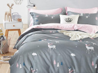 Постельное белье из сатина TANGO олени 50х70 (2шт) 2-спальное