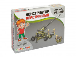 Конструктор пластиковый ПОДЕЛКИН PLJ-05 Пушка 317 элементов