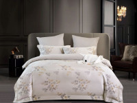 Постельное белье из хлопкового жаккарда ASABELLA Березовый цвет 50х70 (2шт) и 70х70 (2шт) евро