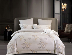 Постельное белье из хлопкового жаккарда ASABELLA Березовый цвет 50х70 (2шт) и 70х70 (2шт) евро