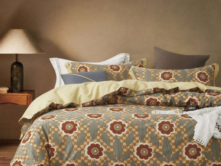 Постельное белье из сатина ASABELLA 1933-6 50х70 (2шт) и 70х70 (2шт) евро