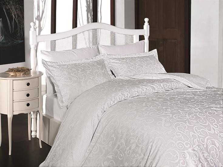 Постельное белье из сатина KARVEN N026 SWETA WHITE 50х70 (2шт), 70х70 (2шт) семейное