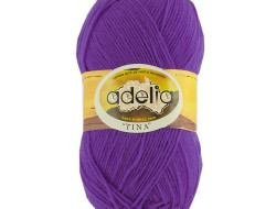 Пряжа ADELIA TINA №039 ярко-сиреневая 100% акрил, 5 шт х 100 гр, 308 м +/- 10 м