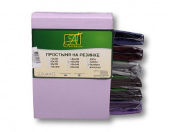 Простыня на резинке из поплина АЛЬВИТЕК лаванда 140х200х25