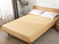 Простыня на резинке из сатина SAILID Q6-90 бежевый 90х200х25 Простыня на резинке из сатина SAILID Q6-90 бежевый 90х200х25