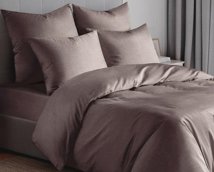 Пододеяльник из хлопка, вискозы и льна SAILID NATURAL TOUCH LC-8-180х215 мокко 180х215