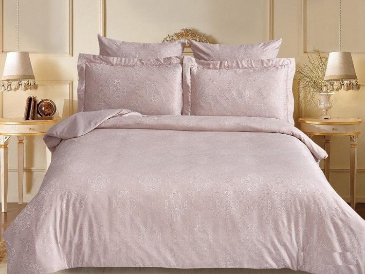 Постельное белье из хлопкового жаккарда со льном и тенселом АЛЬВИТЕК SOFT COTTON CLA-002 евро