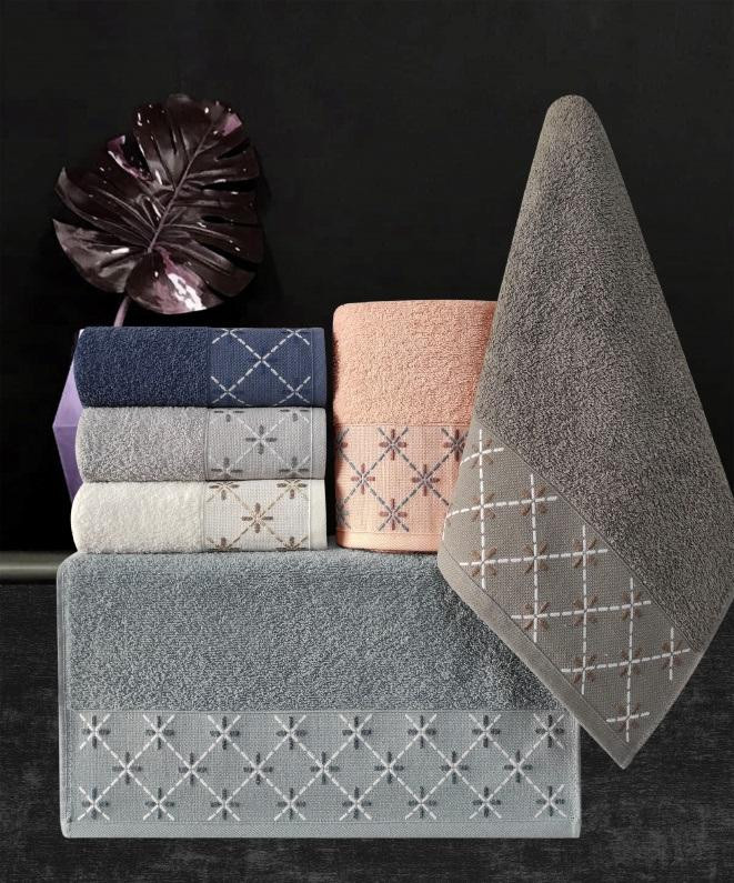 Набор полотенец махровых хлопковых KARVEN VIP COTTON H3240 MILA 50х90 (6шт)