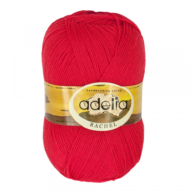 Пряжа ADELIA RACHEL №07 малиновая 90% шерсть, 10% полиэстер, 5 шт х 100 гр, 400 м +/- 15 м