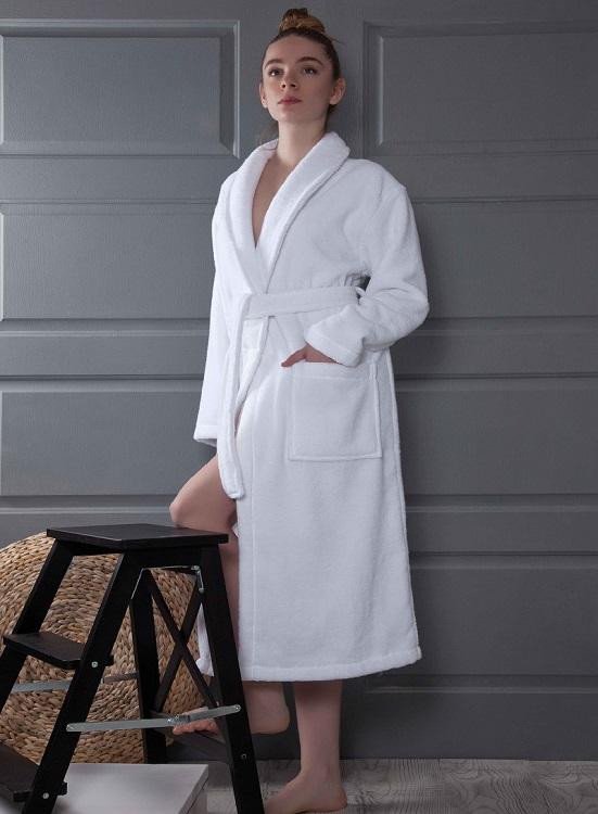 Халат из микрокоттона KARNA MORA белый XXXL