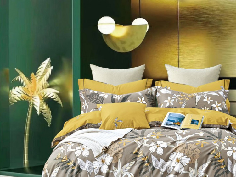 Постельное белье из сатина ASABELLA 1860-6 50х70 (2шт) и 70х70 (2шт) евро