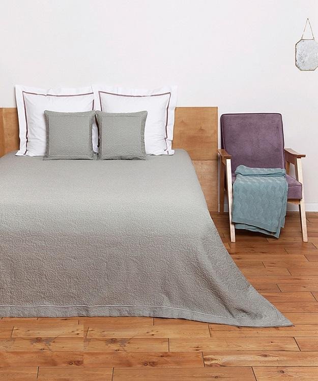 Покрывало хлопковое LUXBERRY 06251 NOTTING HILL зеленая глина 220х240