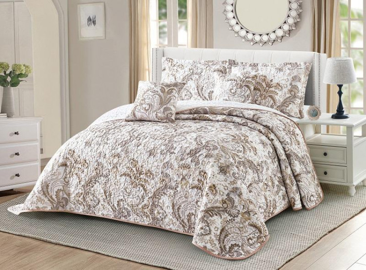 Покрывало с наволочками тонкое из полисатина TANGO LAFAYETTE MF-121 240х260