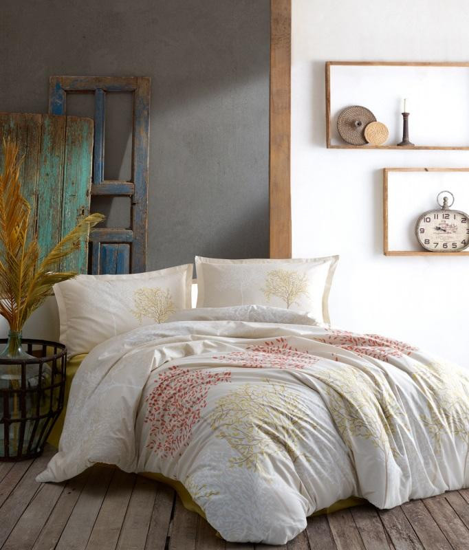 Постельное белье из ранфорса KARVEN N023 ADRASAN BEIGE V-1 50х70 (2шт), 70х70 (2шт) евро