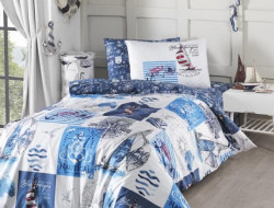 Постельное белье подростковое из ранфорса KARVEN YOUNG STYLE N022 SAIL 50х70 (1шт), 70х70 (1шт)