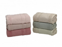 Набор полотенец махровых хлопковых KARVEN VIP COTTON H3231 SOFYA 50х90 (6шт)