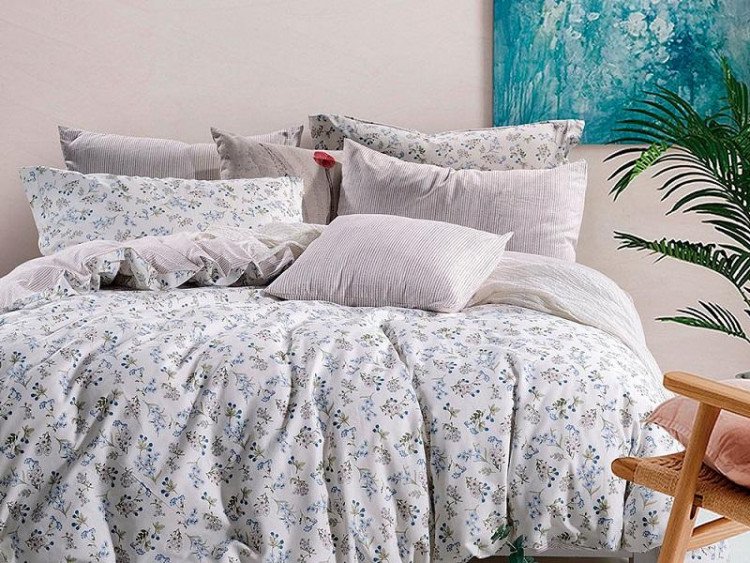 Постельное белье из сатина ASABELLA 1024-6 50х70 (2шт) и 70х70 (2шт) евро