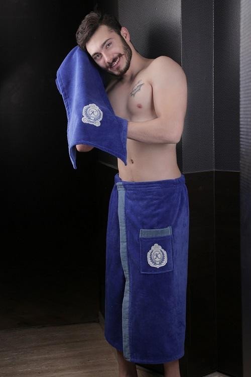 Набор мужской для ванной и сауны велюровый KARNA KORAL парламент