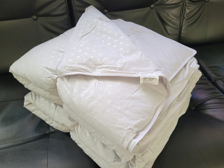 Одеяло кассетное из серого гусиного пуха и пера BELPOL ФОРМУЛА морозко 172х205 теплое