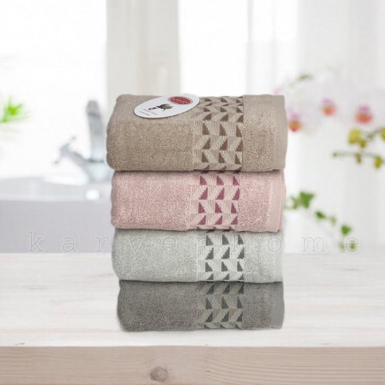 Набор полотенец махровых хлопковых KARVEN COTTON PENYE HS1004 DALYAN 50х90 (4шт)