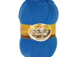 Пряжа ADELIA RACHEL №10 темно-голубая 90% шерсть, 10% полиэстер, 5 шт х 100 гр, 400 м +/- 15 м