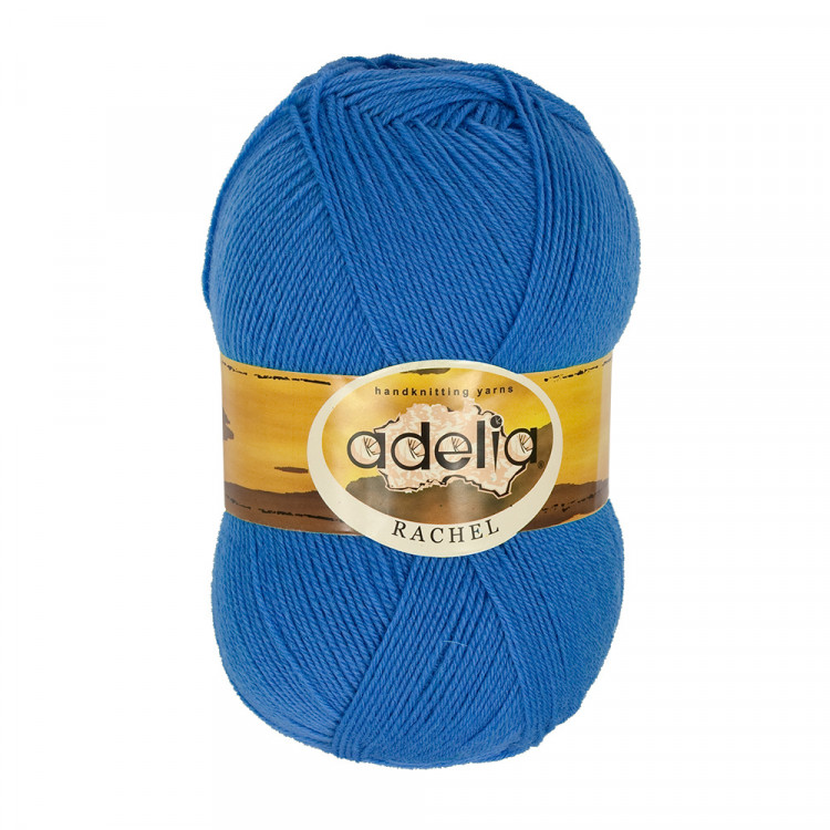 Пряжа ADELIA RACHEL №10 темно-голубая 90% шерсть, 10% полиэстер, 5 шт х 100 гр, 400 м +/- 15 м