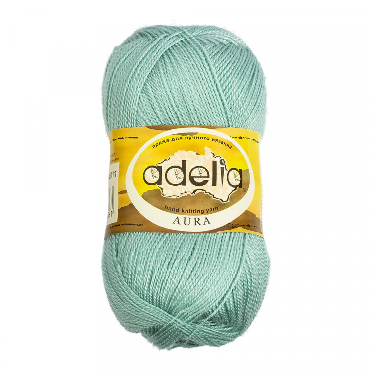 Пряжа ADELIA AURA №011 светло-мятная 100% акрил, 10 шт х 50 гр, 250 м +/- 5 м