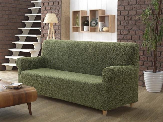 Чехол на трехместный диван KARNA MILANO зеленый