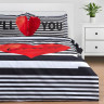 Постельное белье из ранфорса ЭТЕЛЬ LOVE FOREVER СЕРДЕЧКИ 50х70 (2шт) 2-спальное