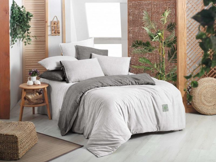 Постельное белье из поплина SAREV FANCY N194 MONTES V2-GRI 50х70 (2шт) евро