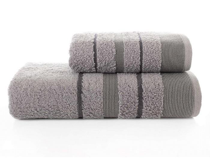 Набор махровых полотенец KARNA REGAL SET серый 50х90 (1шт) и 70х140 (1шт)