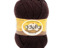 Пряжа ADELIA LUCAS №30 темно-коричневая 70% шерсть, 30% акрил, 5 шт х 100 гр, 218 м +/- 10 м