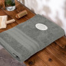 Полотенце махровое хлопковое KARVEN PETEK BORDUR DUZ H5160 LUX COTTON gri 70х140