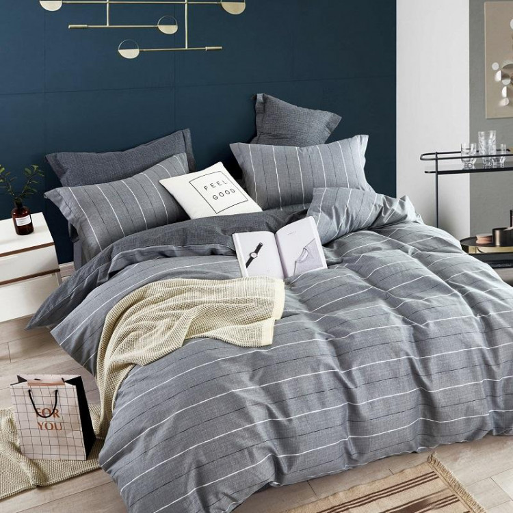 Постельное белье из сатина TANGO полоска 50х70 (2шт) 2-спальное