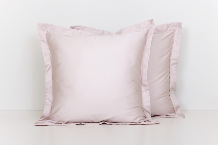 Наволочка из сатина BOVI 03446 БАЗОВАЯ жемчужно-розовая 70х70