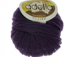 Пряжа ADELIA CLAIRE №258 серо-фиолетовая 50% шерсть, 50% акрил, 10 шт х 50 гр, 138 м +/- 5 м