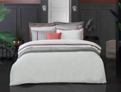 Постельное белье из сатина де люкс SAREV SPORT CHIC 500TC N309 MINSK V2-GRI 50х70 (4шт), 40х40 (1шт) евро
