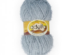 Пряжа ADELIA BRILLIANT №11 серая 100% полиэстер, 10 шт х 50 гр, 90 м +/- 5 м