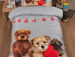 Постельное белье из 3D сатина KARVEN N034 DOBI 50х70 (2шт) 1,5-спальное