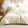 Постельное белье из хлопка KARNA STONEWASH кремовое евро