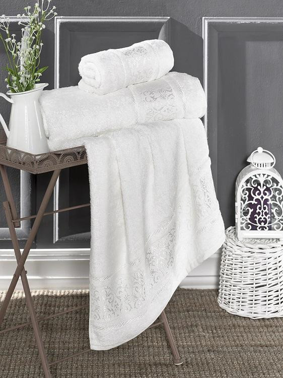 Полотенце бамбуковое с хлопком KARNA ARMOND кремовое 90х150