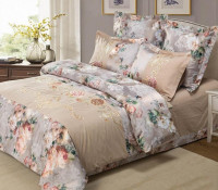 Постельное белье из сатина с вышивкой  SAILID D-216-4 семейное