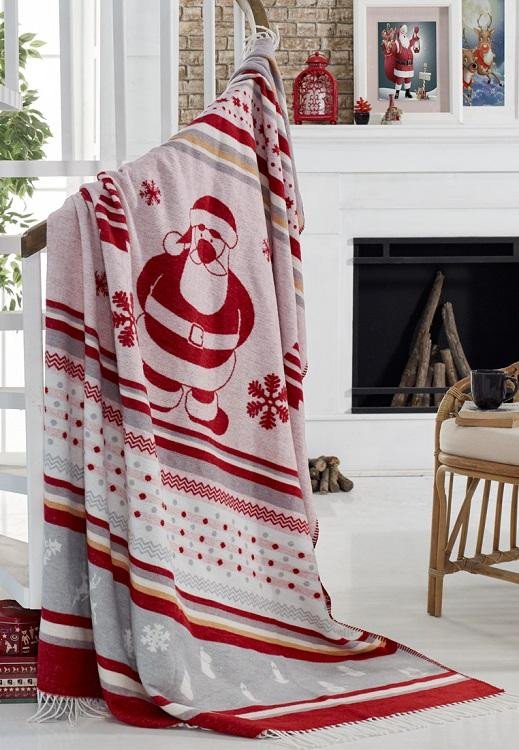 Плед хлопковый с акрилом KARNA HAPPY DAY 130х170