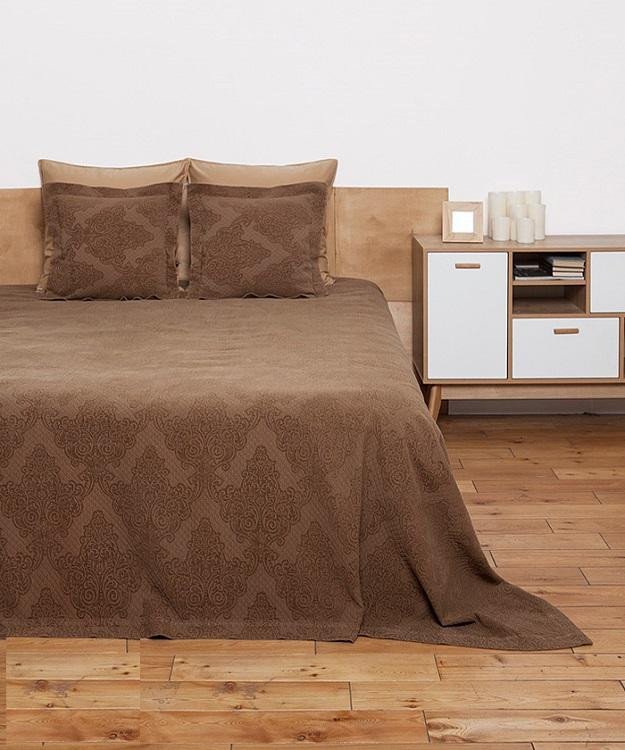 Покрывало хлопковое LUXBERRY 06239 LOUVRE бронзовый 220х240