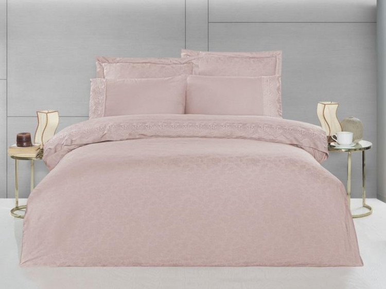 Постельное белье из жаккарда с кружевом KARVEN N166-J2-V5 50х70 (4шт)